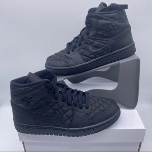 Nike Air Jordan 1 Mid SE Retro Black Quilted